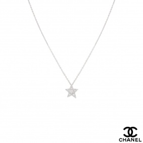 Chanel White Gold Diamond Comete Pendant 0.22ct J2709
